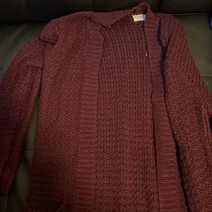 Maroon cardigan